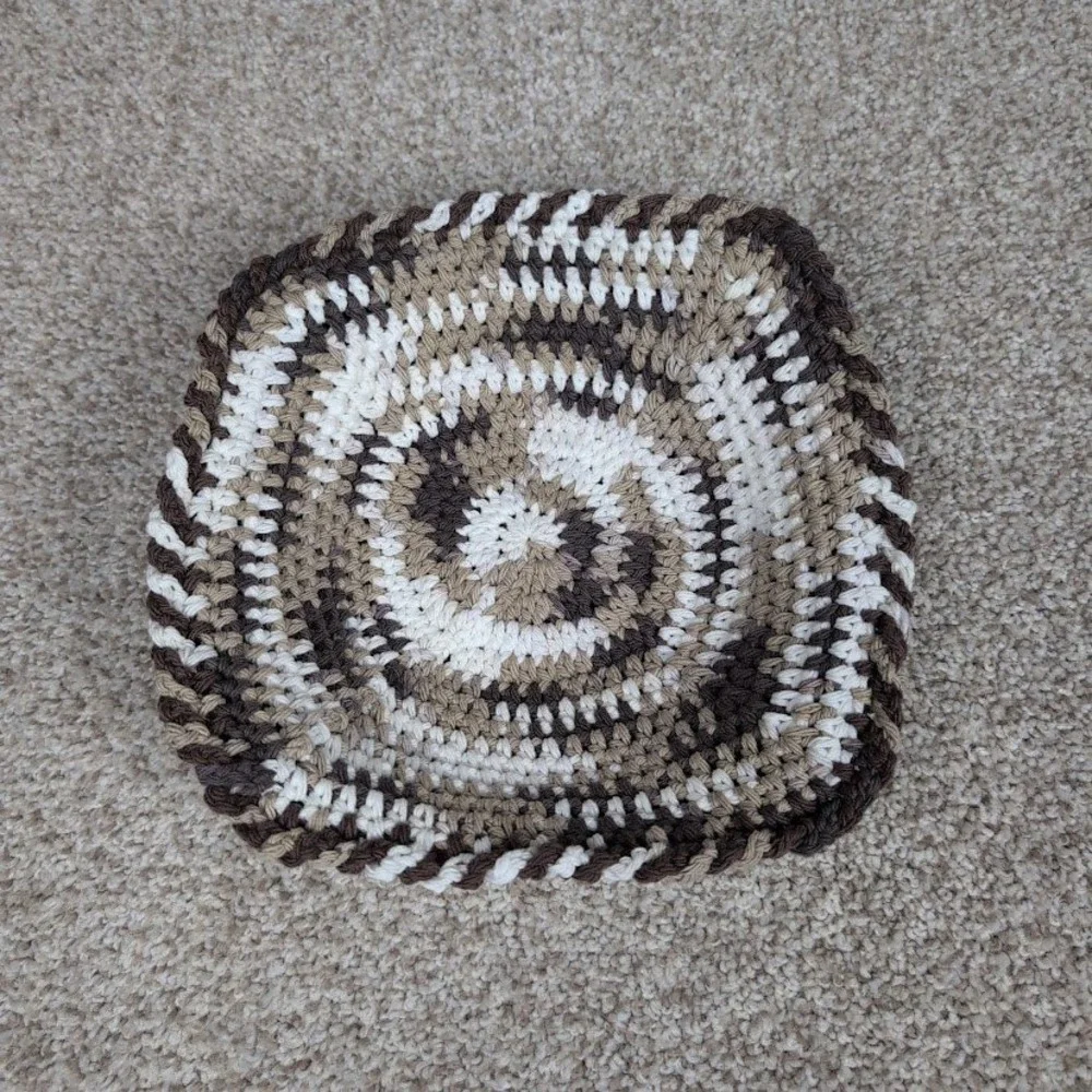 Handmade Crochet Bowl Cozy Multi Color Coffee Mug Warmer Hot Pad